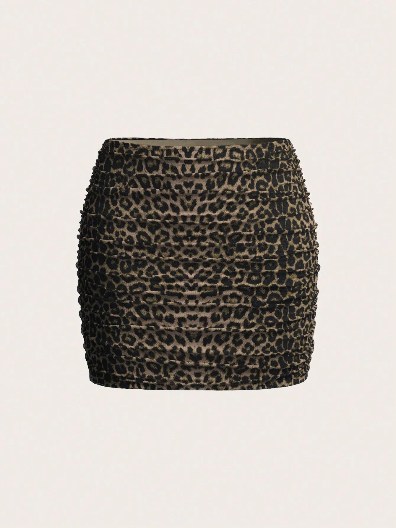 EZwear Mesh Double-Layer See-Through Bodycon Mini Skirt