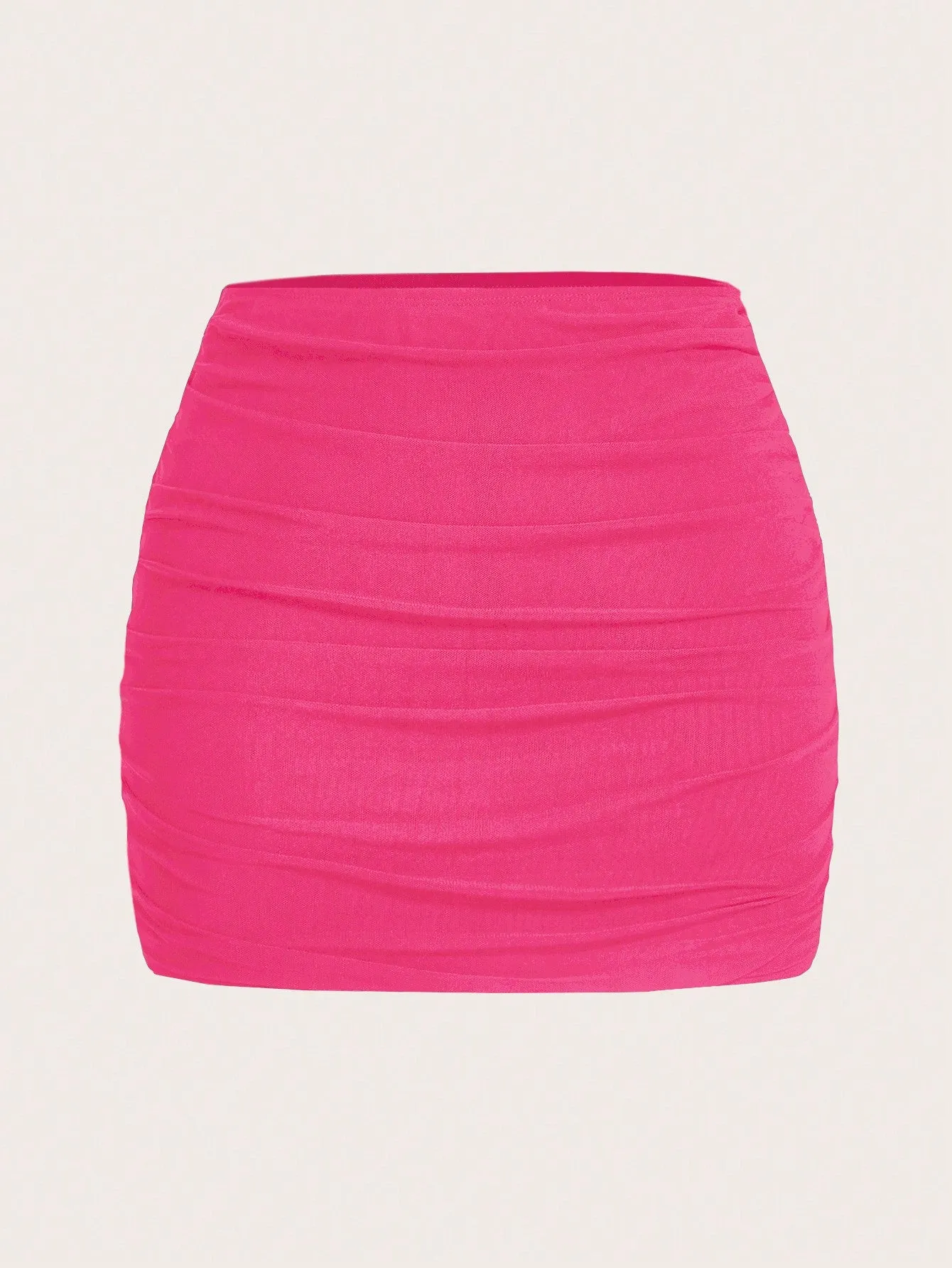 EZwear Mesh Double-Layer See-Through Bodycon Mini Skirt