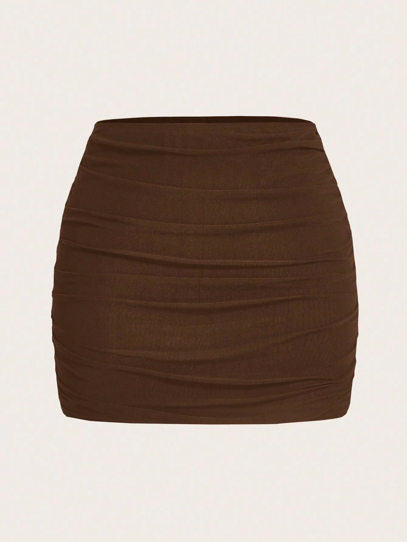EZwear Mesh Double-Layer See-Through Bodycon Mini Skirt