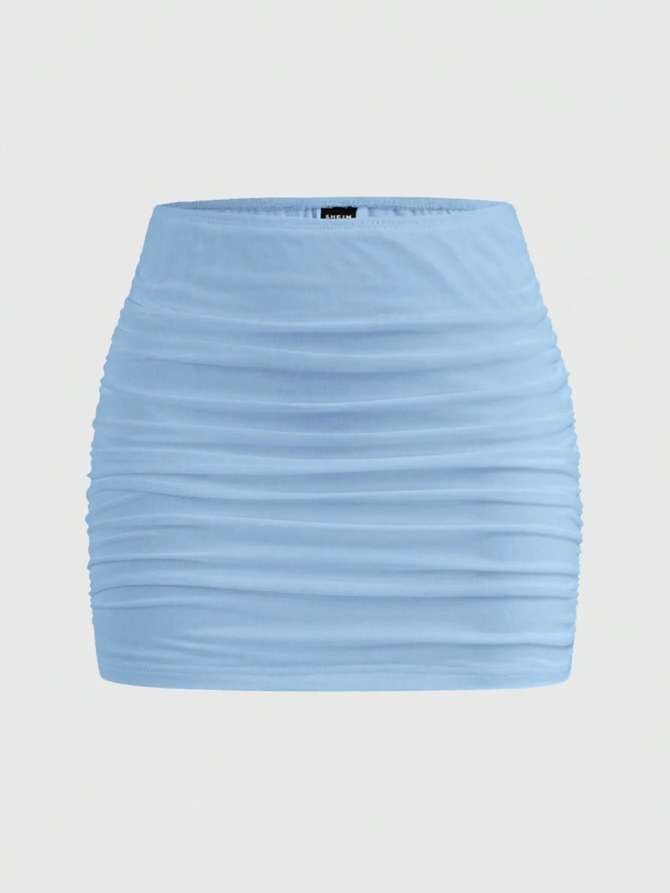 EZwear Mesh Double-Layer See-Through Bodycon Mini Skirt