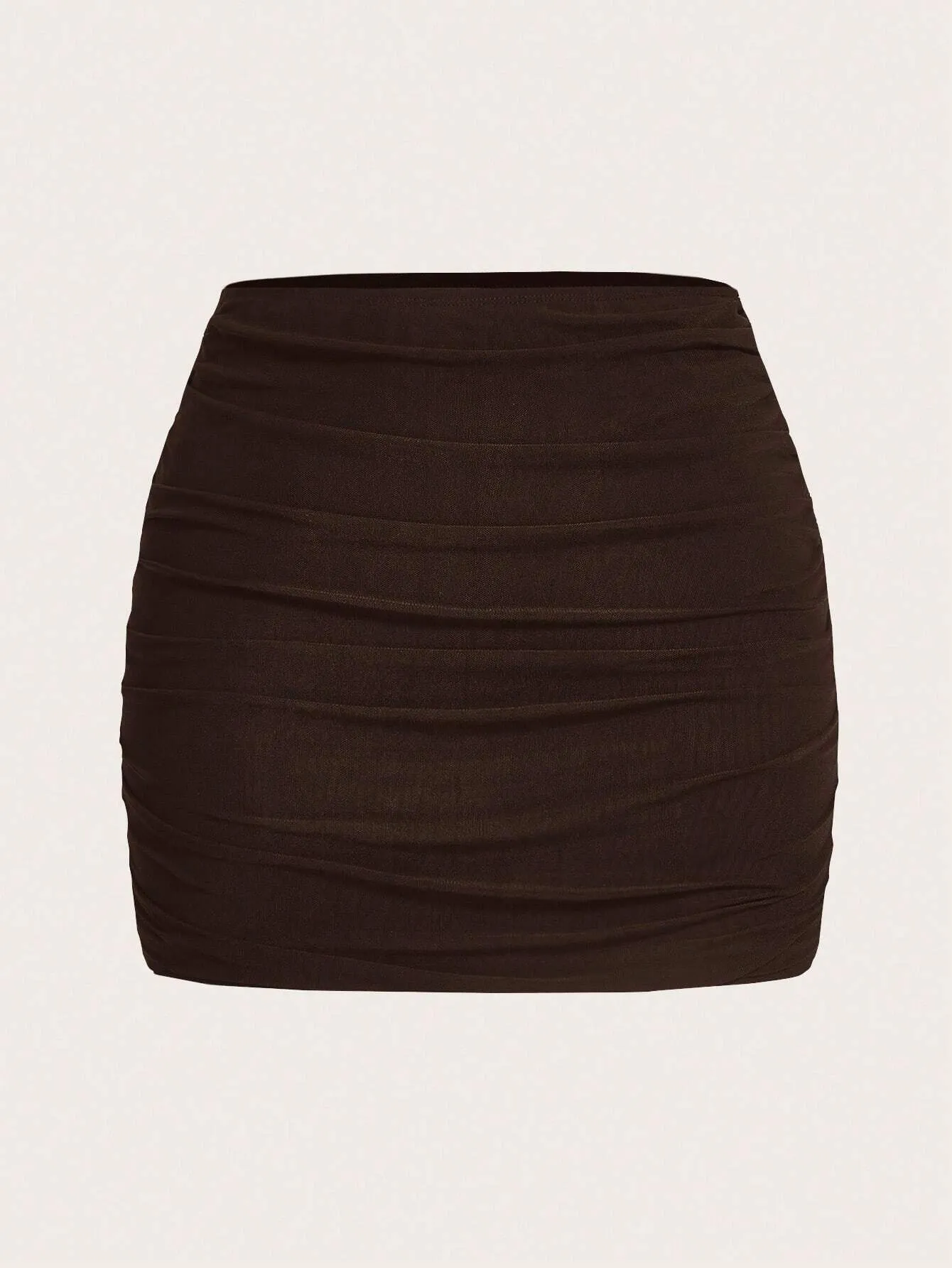 EZwear Mesh Double-Layer See-Through Bodycon Mini Skirt