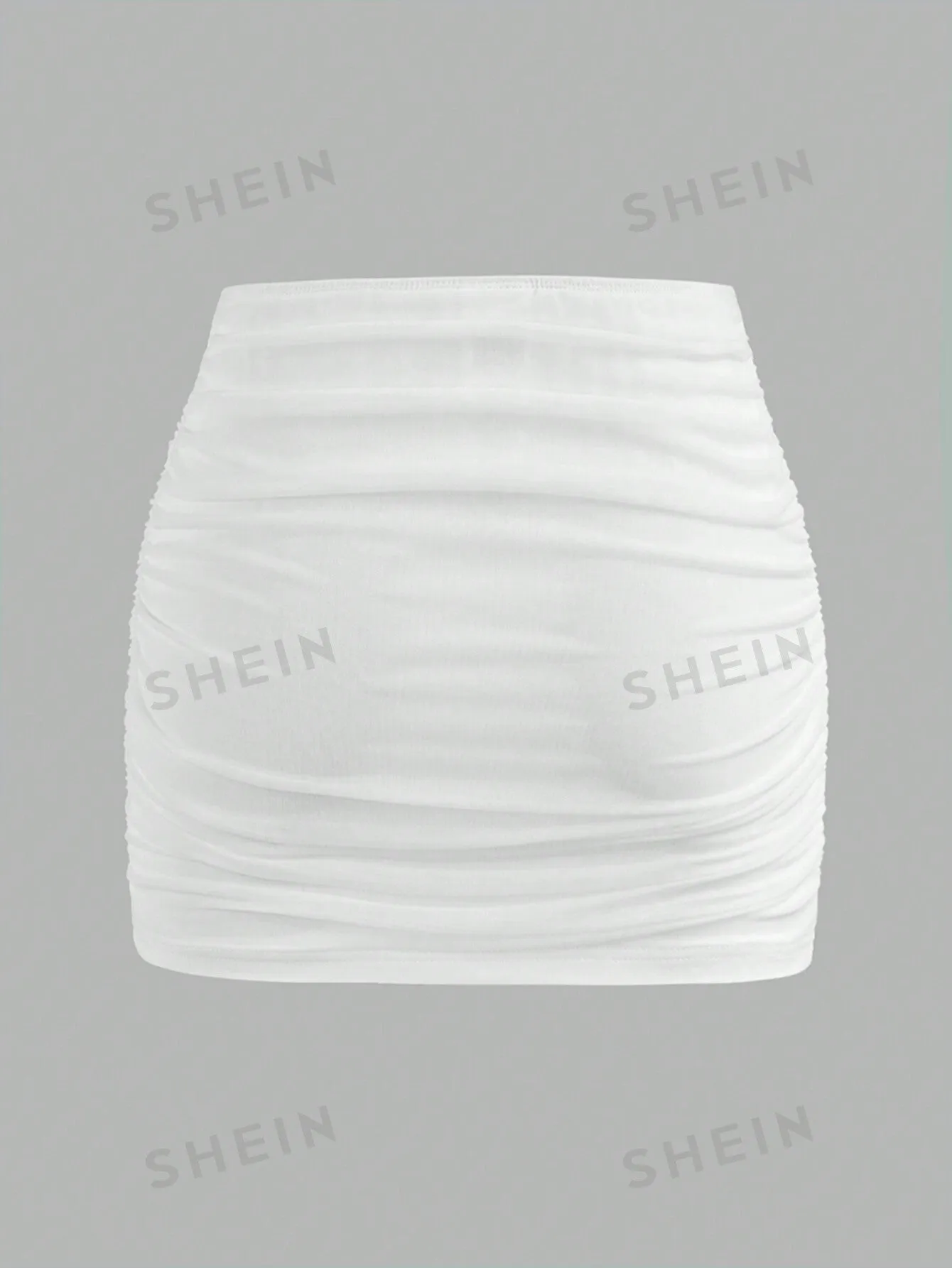 EZwear Mesh Double-Layer See-Through Bodycon Mini Skirt