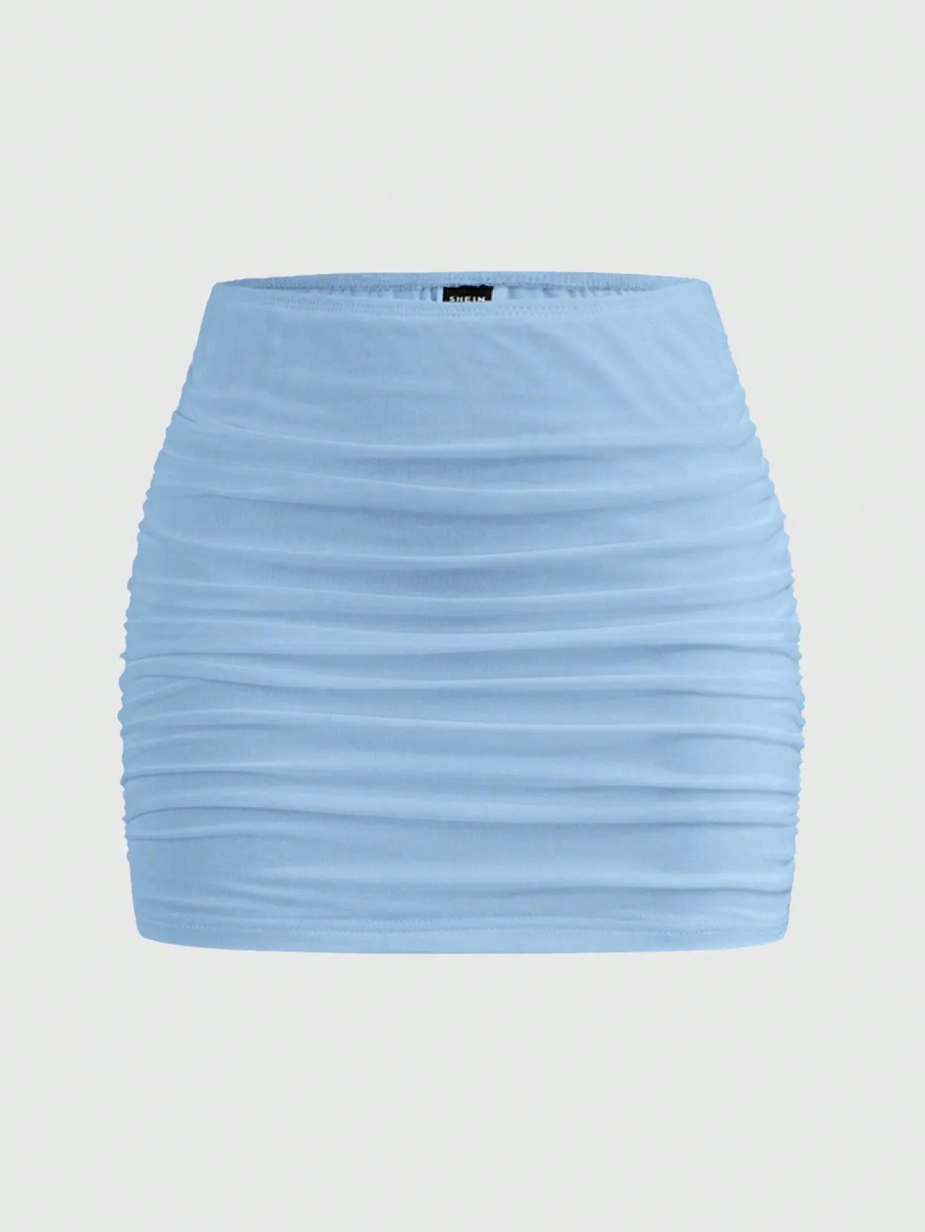 EZwear Mesh Double-Layer See-Through Bodycon Mini Skirt