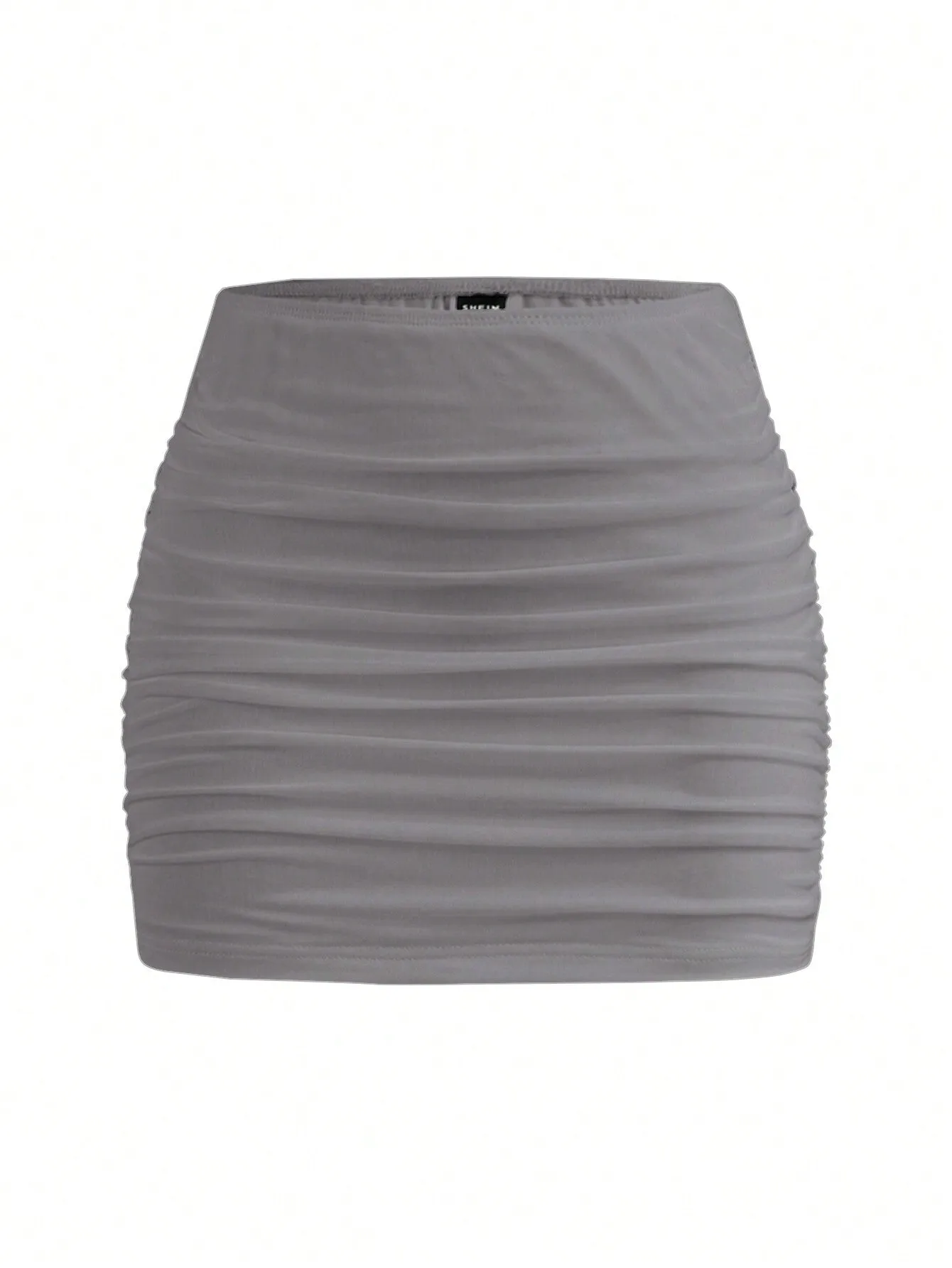 EZwear Mesh Double-Layer See-Through Bodycon Mini Skirt