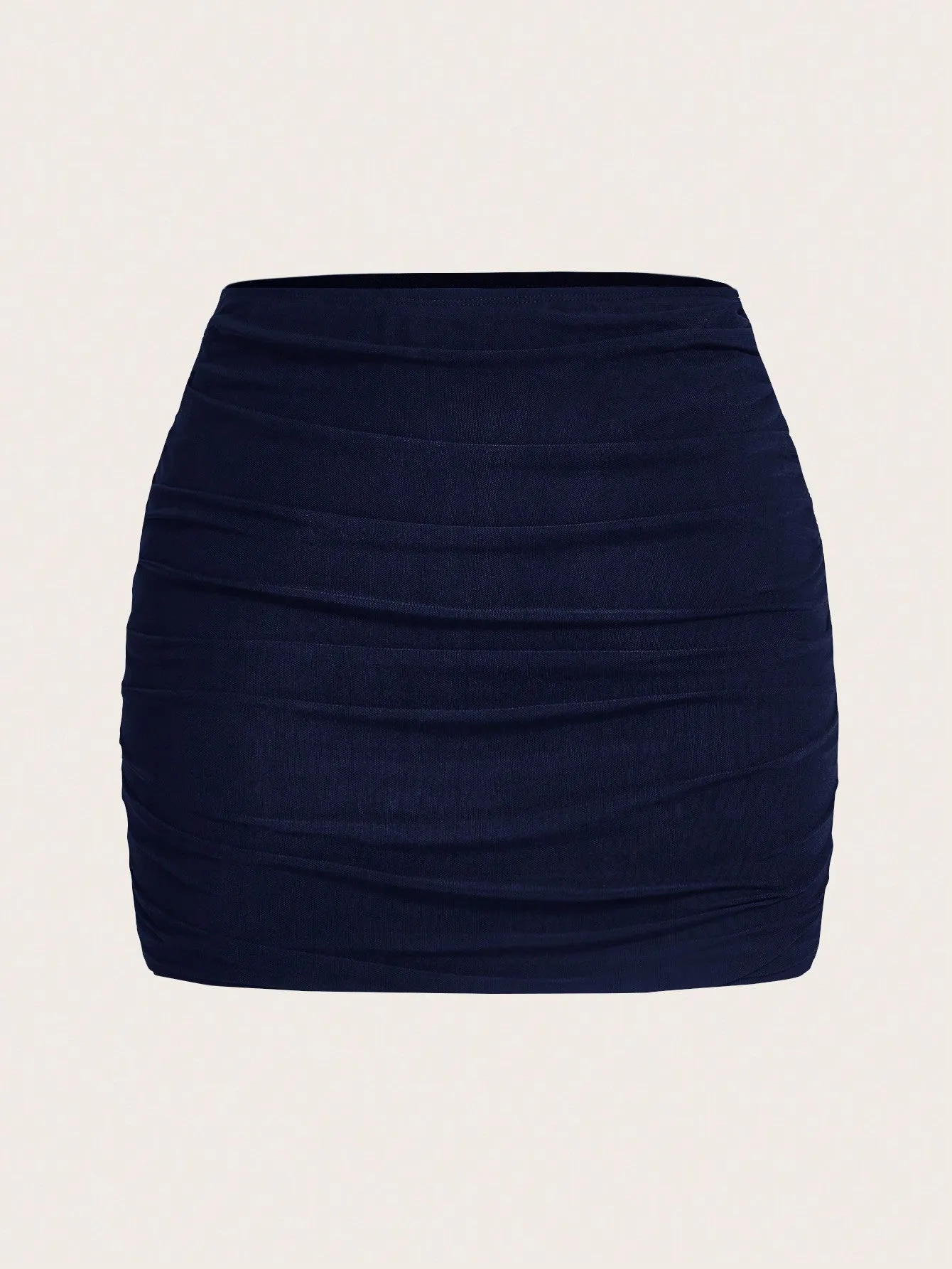 EZwear Mesh Double-Layer See-Through Bodycon Mini Skirt