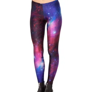 Fashion Pants Women's Leggings Space Printed Pants Milk Leggings HB88