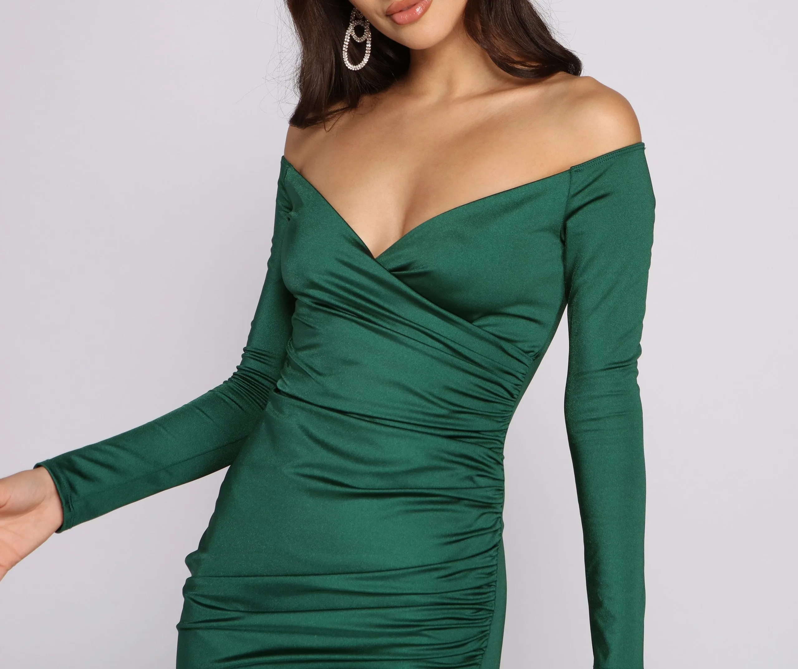 Feelin' Luxe Off Charming The Shoulder Mini Dress