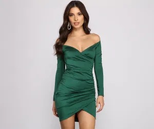 Feelin' Luxe Off Charming The Shoulder Mini Dress