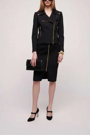 FERRARA FRONT ZIP PENCIL SKIRT