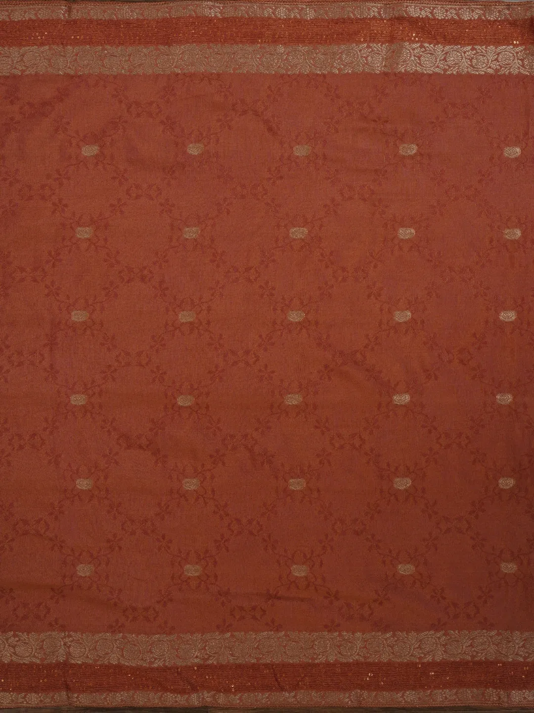 Festive Silk Blend Zari Woven Off White Dress Material With Dupatta
