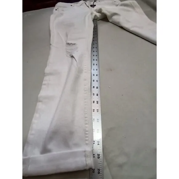 Fidelity Denim Womens AXL Relaxed Skinny Jeans Size 30 Anarchy White H1032 New