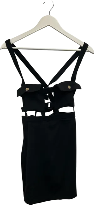 Finesse Black Miranda Ponte Mini Dress UK M