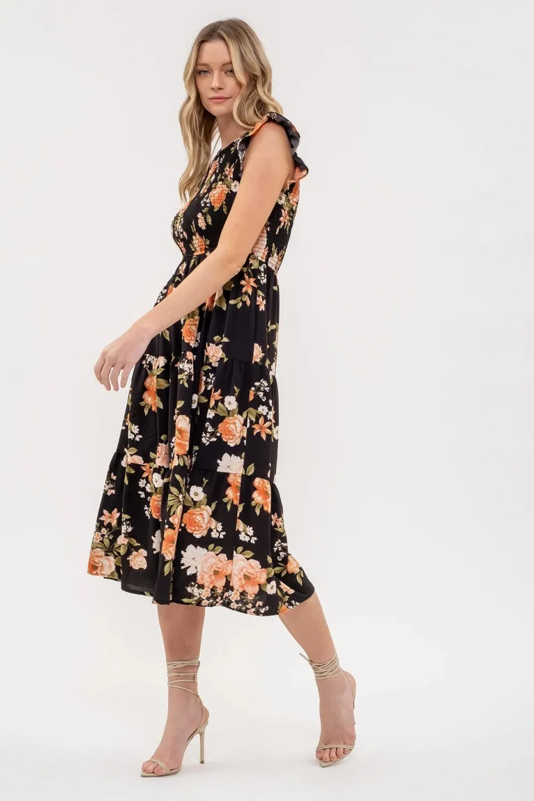 Fiona Floral Midi Dress