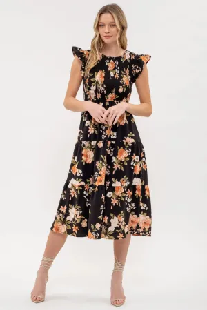 Fiona Floral Midi Dress