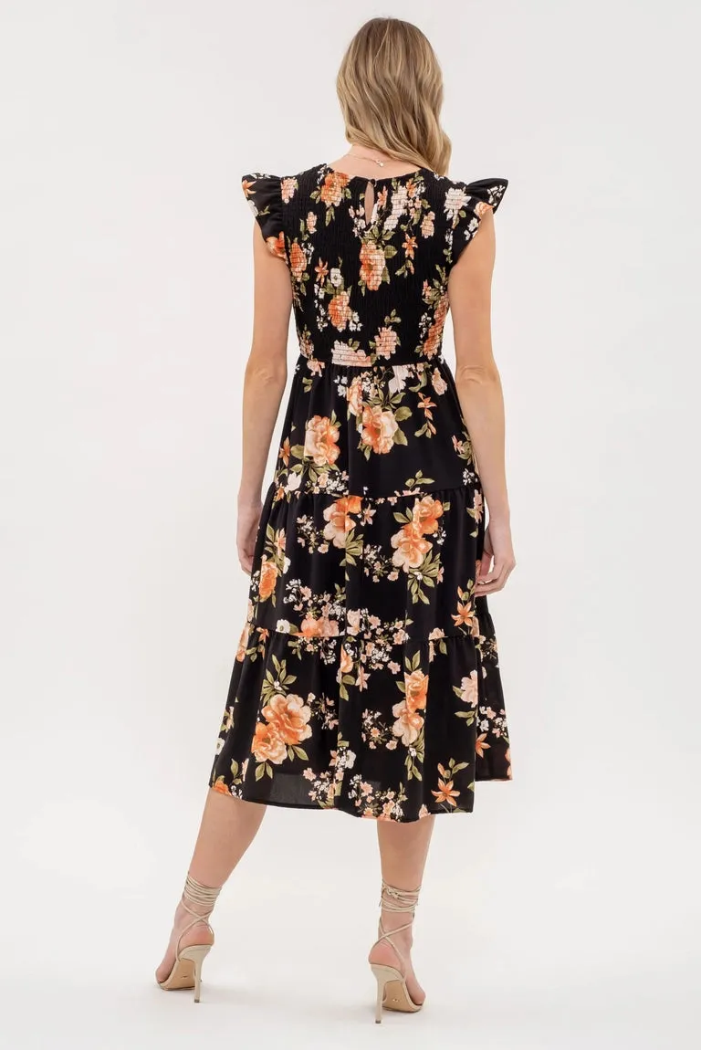 Fiona Floral Midi Dress
