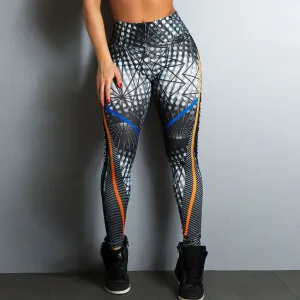 FitQuest High-Waist Graphic Compression Leggings
