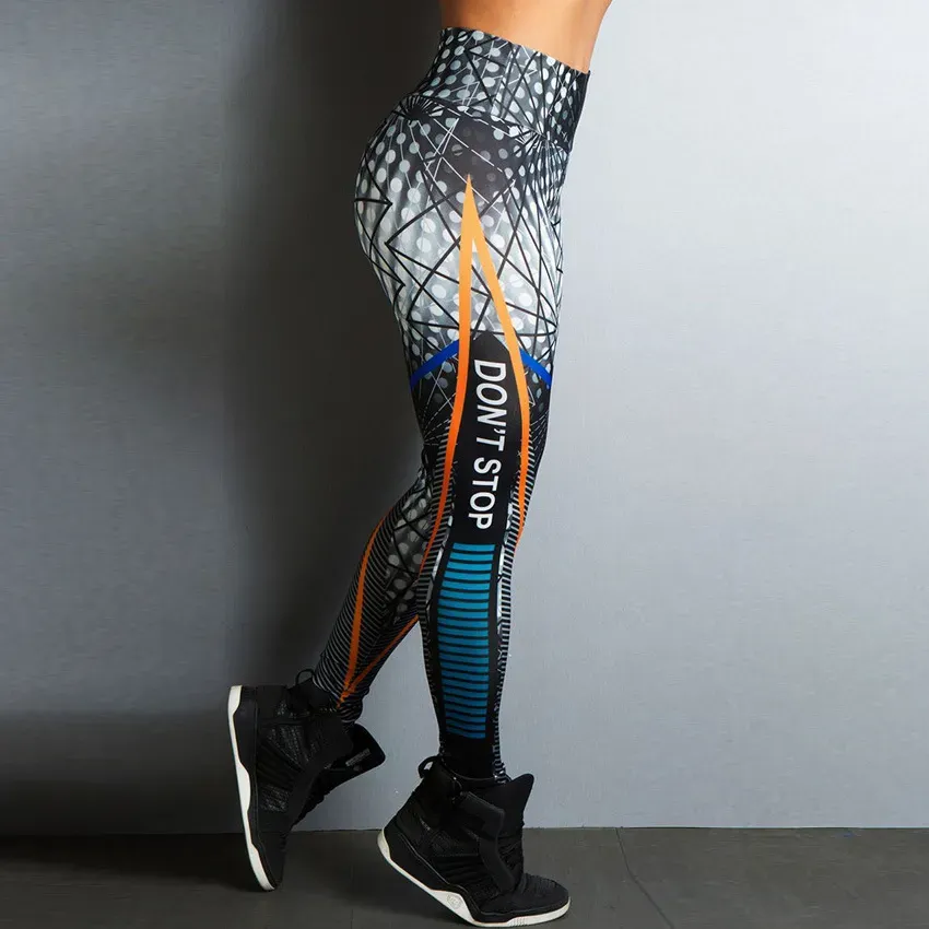 FitQuest High-Waist Graphic Compression Leggings