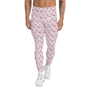 Flamingos and Hearts Men's Leggings