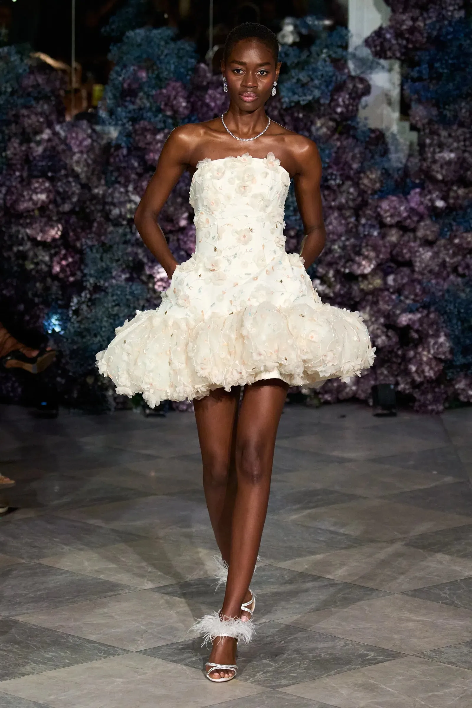 Floral Bubble Hem Dress