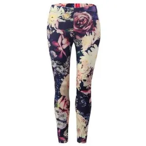 Floral High Waist Leggings - L