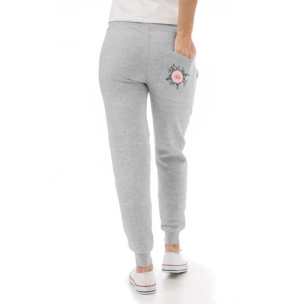 Floral lotus unisex premium fleece joggers