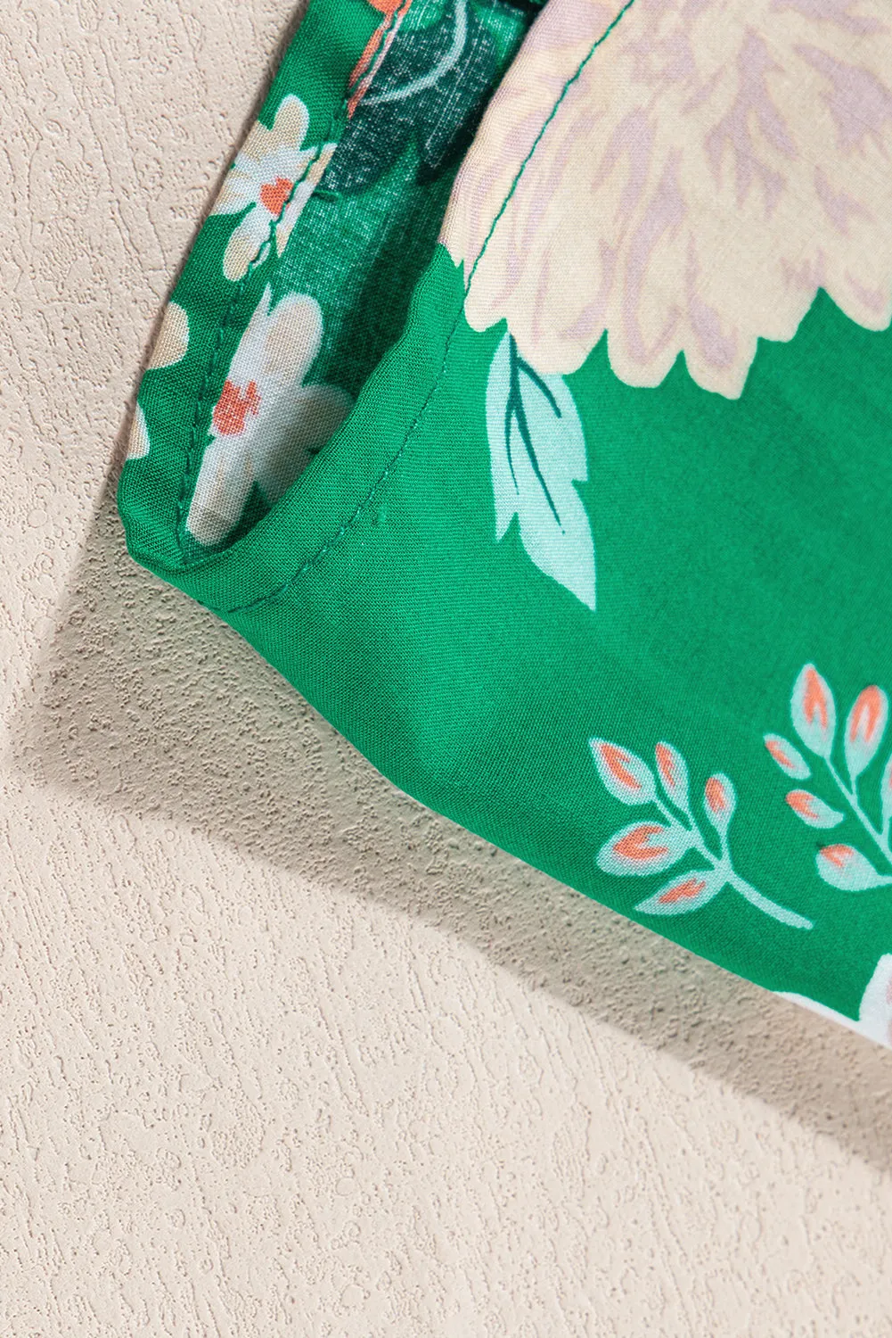 Floral Print Smocked Tiered Midi Dresses