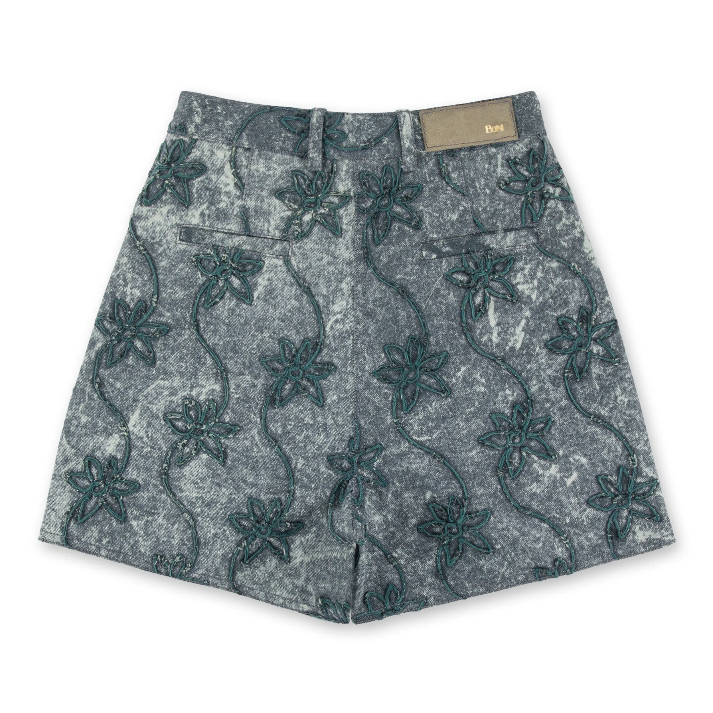 Flower Denim Shorts