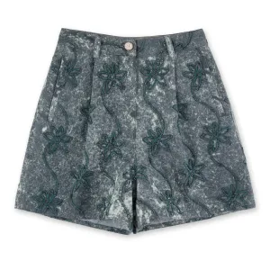 Flower Denim Shorts
