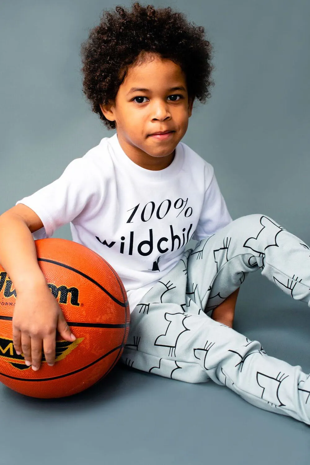 Fox Print Baggy Jogger for Kids- Vegan Organic Cotton