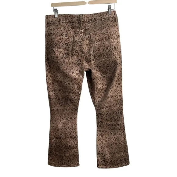 FRAME Le Crop High Waist Mini Boot Snake Print Jeans size 31