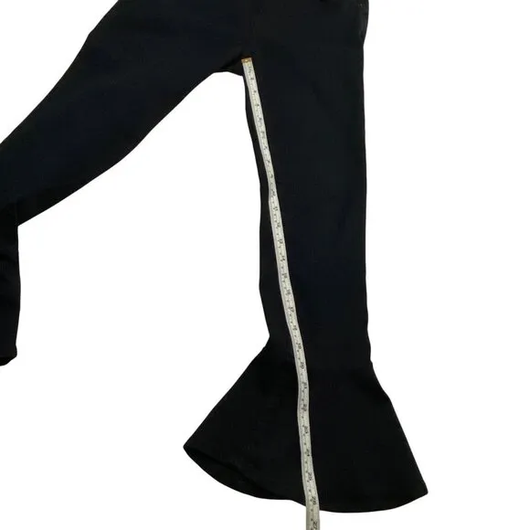 Frame Le Skinny De Jeanne Flounce Hem dark wash Blue stretch Skinny ankle Jeans