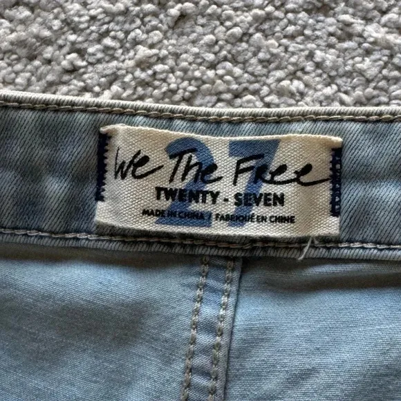 Free People We The Free jeans High Rise Youthquake super Flare Light Wash 27