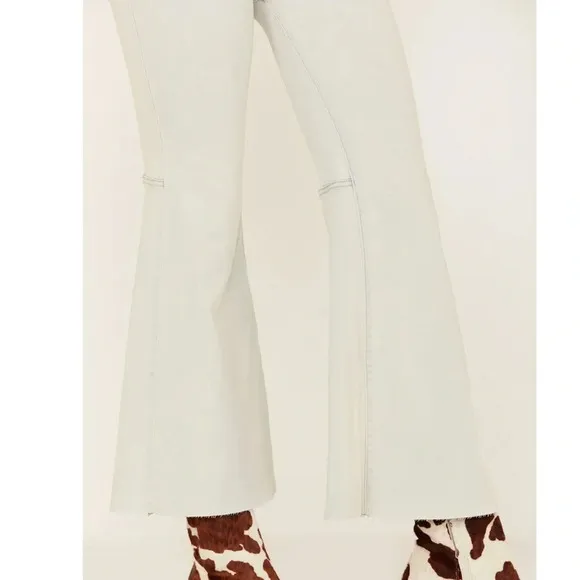Free People We The Free jeans High Rise Youthquake super Flare Light Wash 27