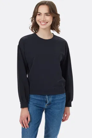 French Terry Ballon Sleeve Crew