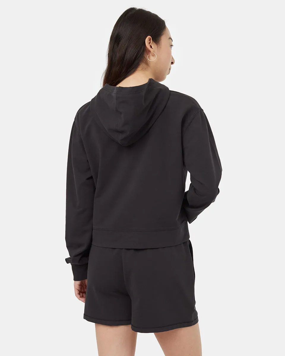 French Terry Cropped Hoodie