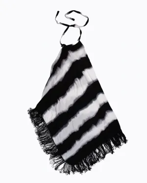 Fringed Trapeze Halter Dress.