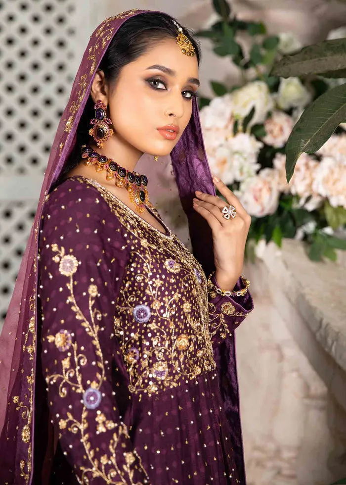 Front Open Bridal Pishwas Frock with Sharara Dress