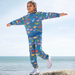Frugi Malpas Joggers Cobalt Dinosaur Roar