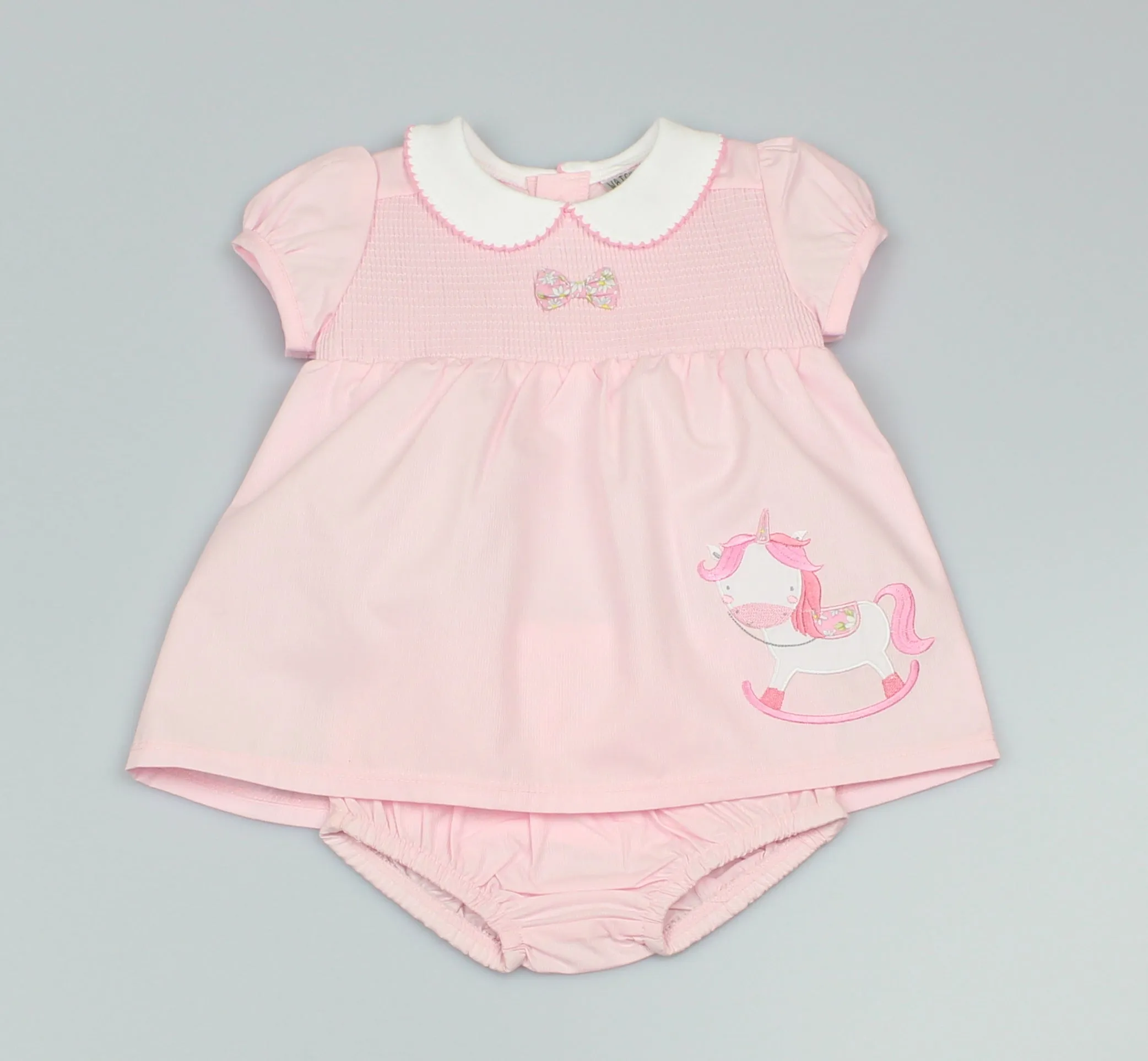 Girls Rocking Horse Dress & Pants (0-3-9 Months)-GF1076