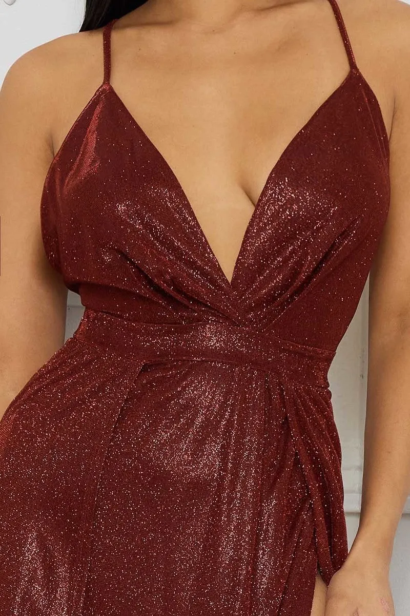 Glitter Sweetheart Maxi Dress