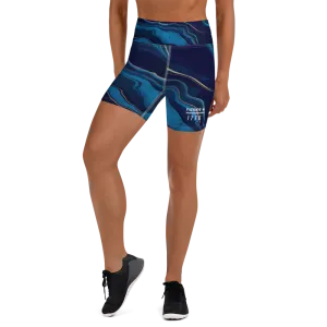 Gold/Navy Patriot Star Yoga Shorts