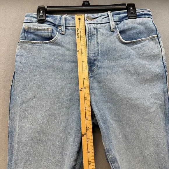 Good American Jeans Women's 8/29 Light Blue Skinny Stretch High Rise Preppy