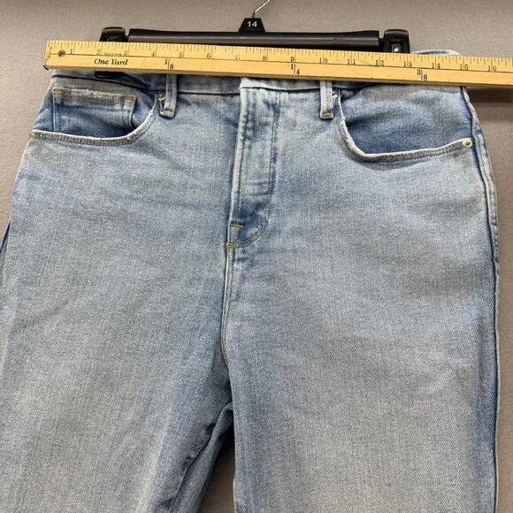 Good American Jeans Women's 8/29 Light Blue Skinny Stretch High Rise Preppy