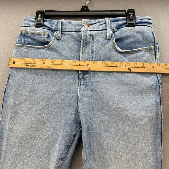 Good American Jeans Women's 8/29 Light Blue Skinny Stretch High Rise Preppy