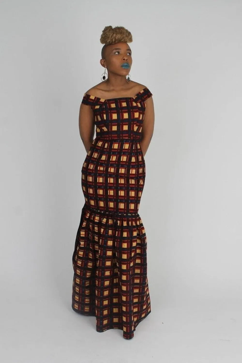 Gorgeous African Gown & Mesh Minidress-2