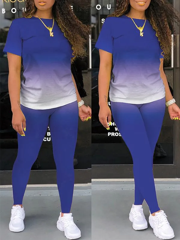 Gorgeousladie Ombre Tee & Pants Set