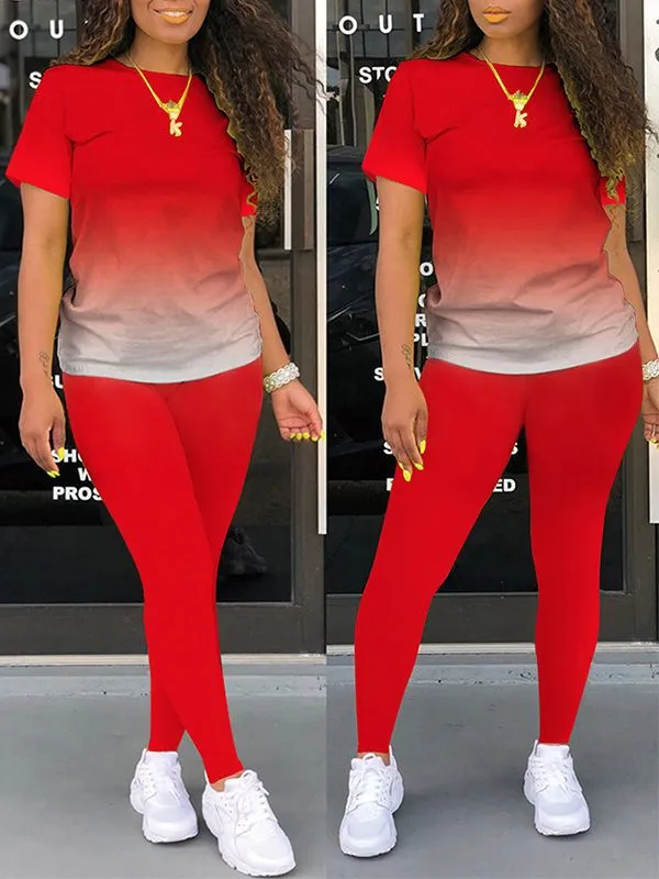 Gorgeousladie Ombre Tee & Pants Set