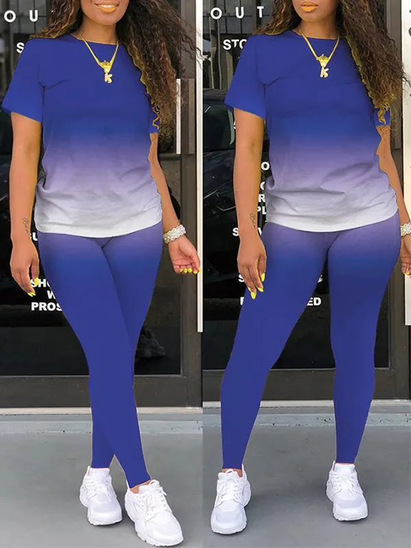 Gorgeousladie Ombre Tee & Pants Set