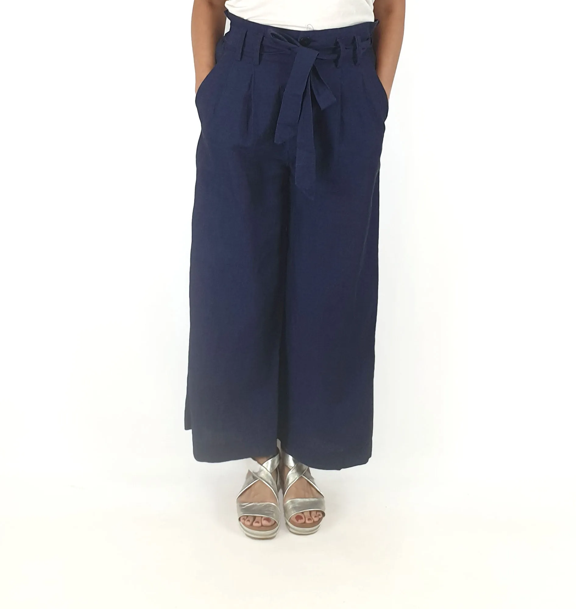 Gorman blue linen mix pants size 10