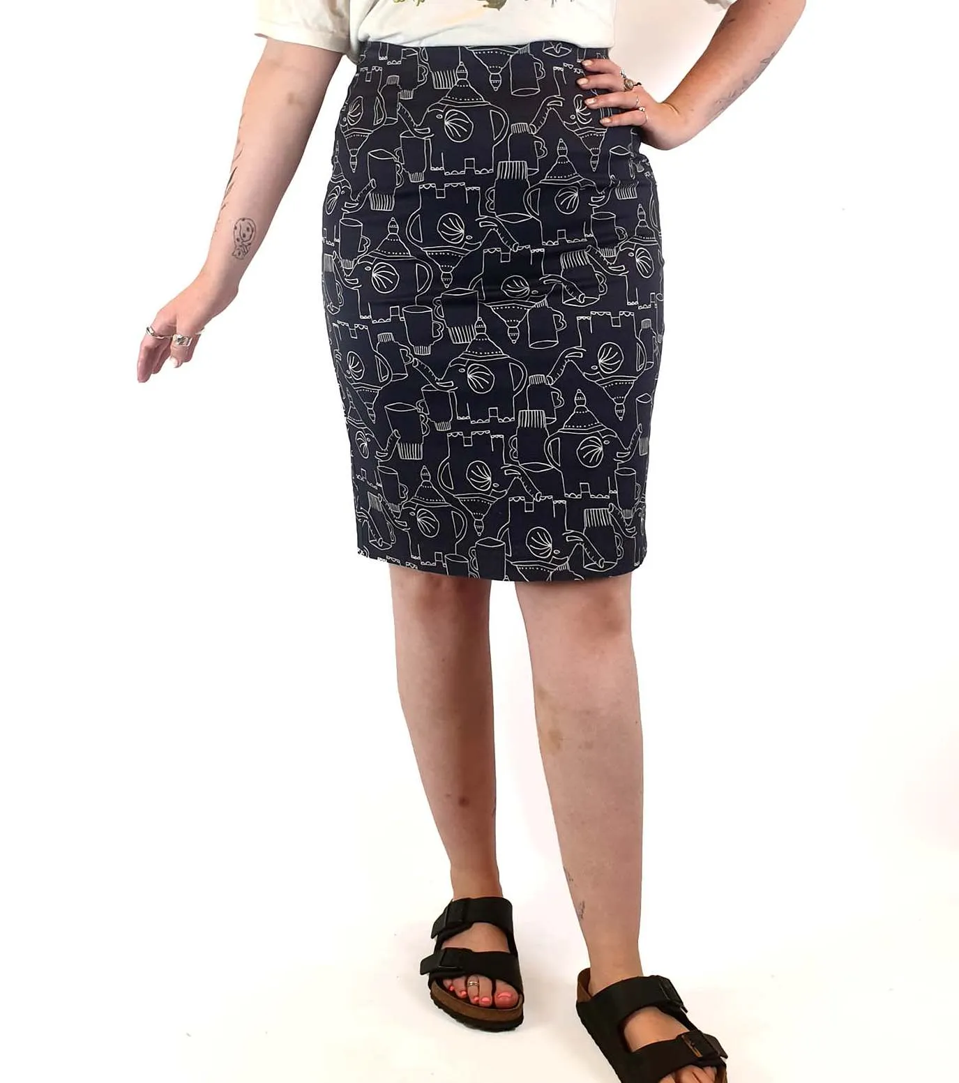Gorman   Monika Forsberg elephant print pencil skirt size 12